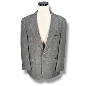 Oakton Sport Coat‎ Men’s 46R Gray Wool Single Breasted Notch Lapel Blazer Jacket